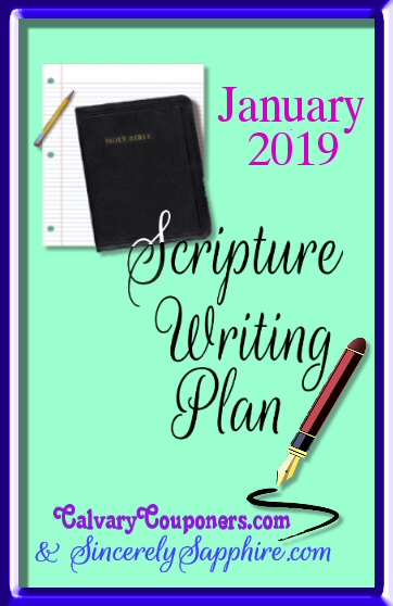 January 2019 scripture writing plan header