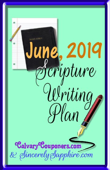 June 2019 Scripture Writing Plan