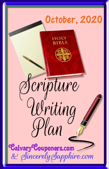 October 2020 scripture writing plan header