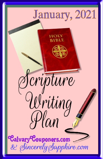 January 2021 scripture writing plan header