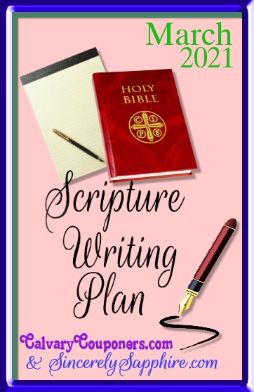 March 2021 Scripture writing plan header