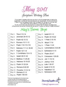 May 2017 Scripture Writing Plan | Sincerely, Sapphire