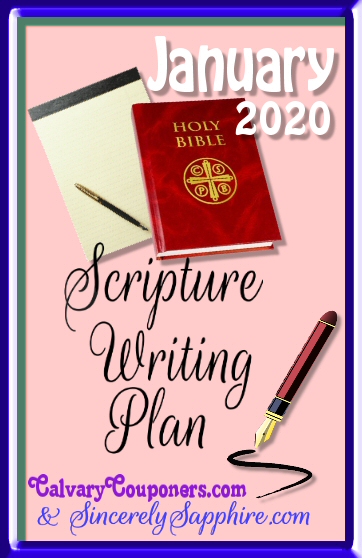 January 2020 Scripture Writing Plan -A New Start Done Right ...