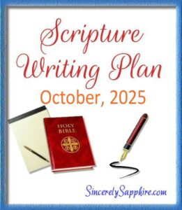 October 2025 Scripture Writing Plan Header