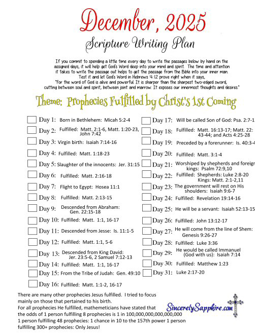 Scripture Writing Plans | Sincerely, Sapphire