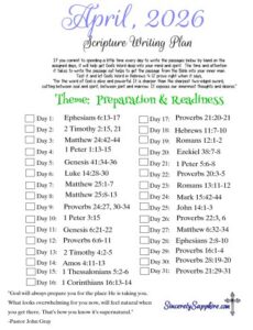 April, 2026 Scripture writing plan click here for full size pdf