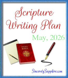 May, 2026 Scripture writing plan header