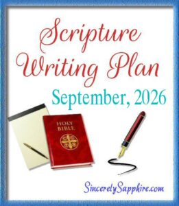 September 2026 scripture writing plan header